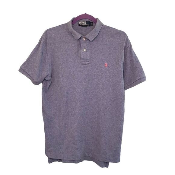 Polo Ralph Lauren Classic Fit Polo Shirt Washed Blue Soft Cotton Knit Short Slee - Picture 1 of 5
